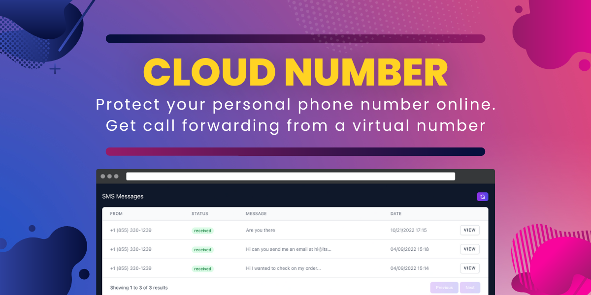 833 Area Code Cloud Number   Unlimited Call Forwarding 